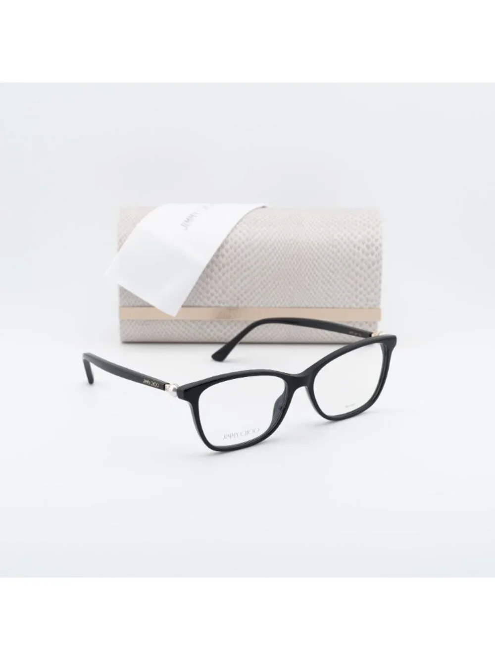 Jimmy Choo JC377 0807 00 Eyeglasses Black 53mm Rectangle Frame